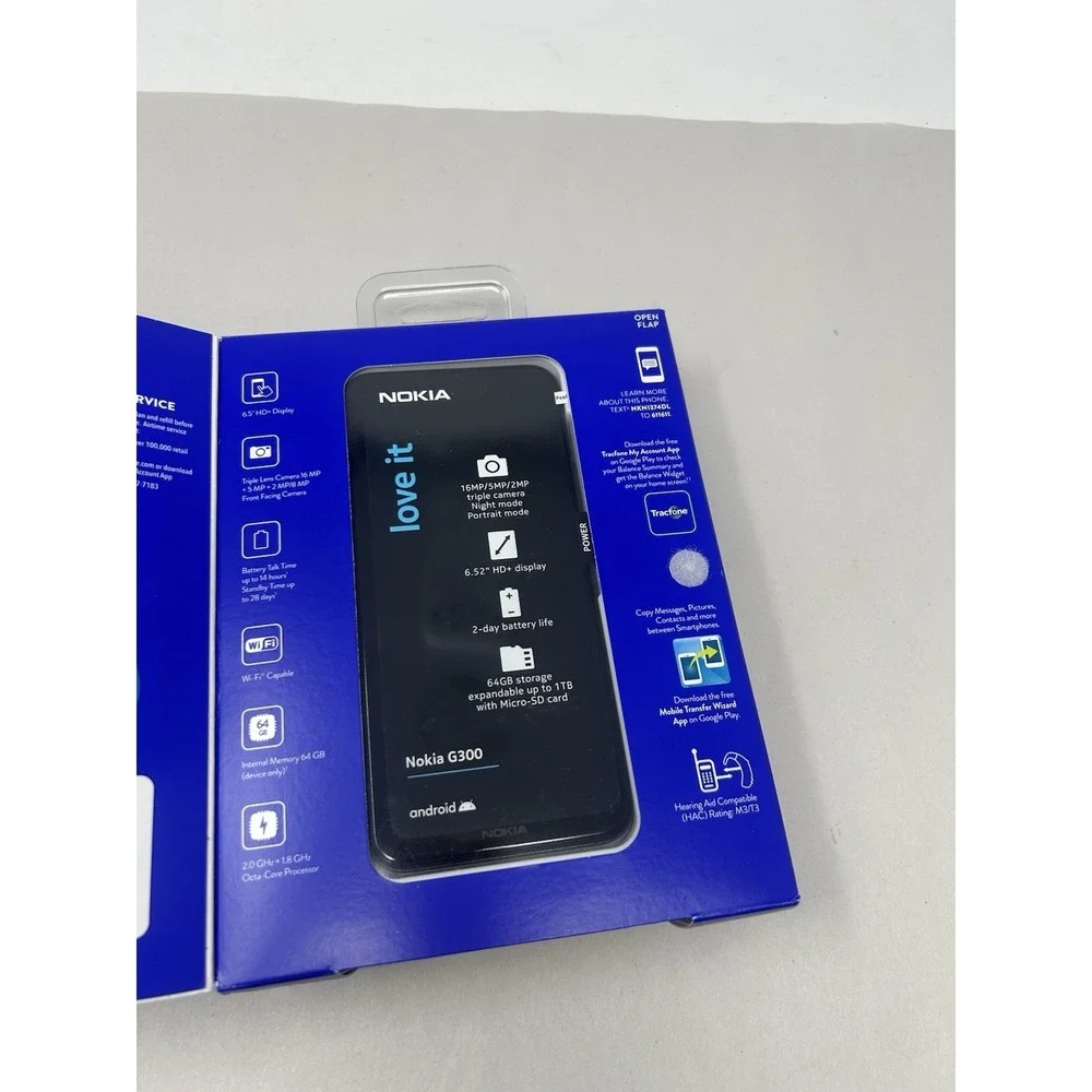 Nokia G300 5G TracFone Smartphone Triple Lens Camera 64GB 6.5